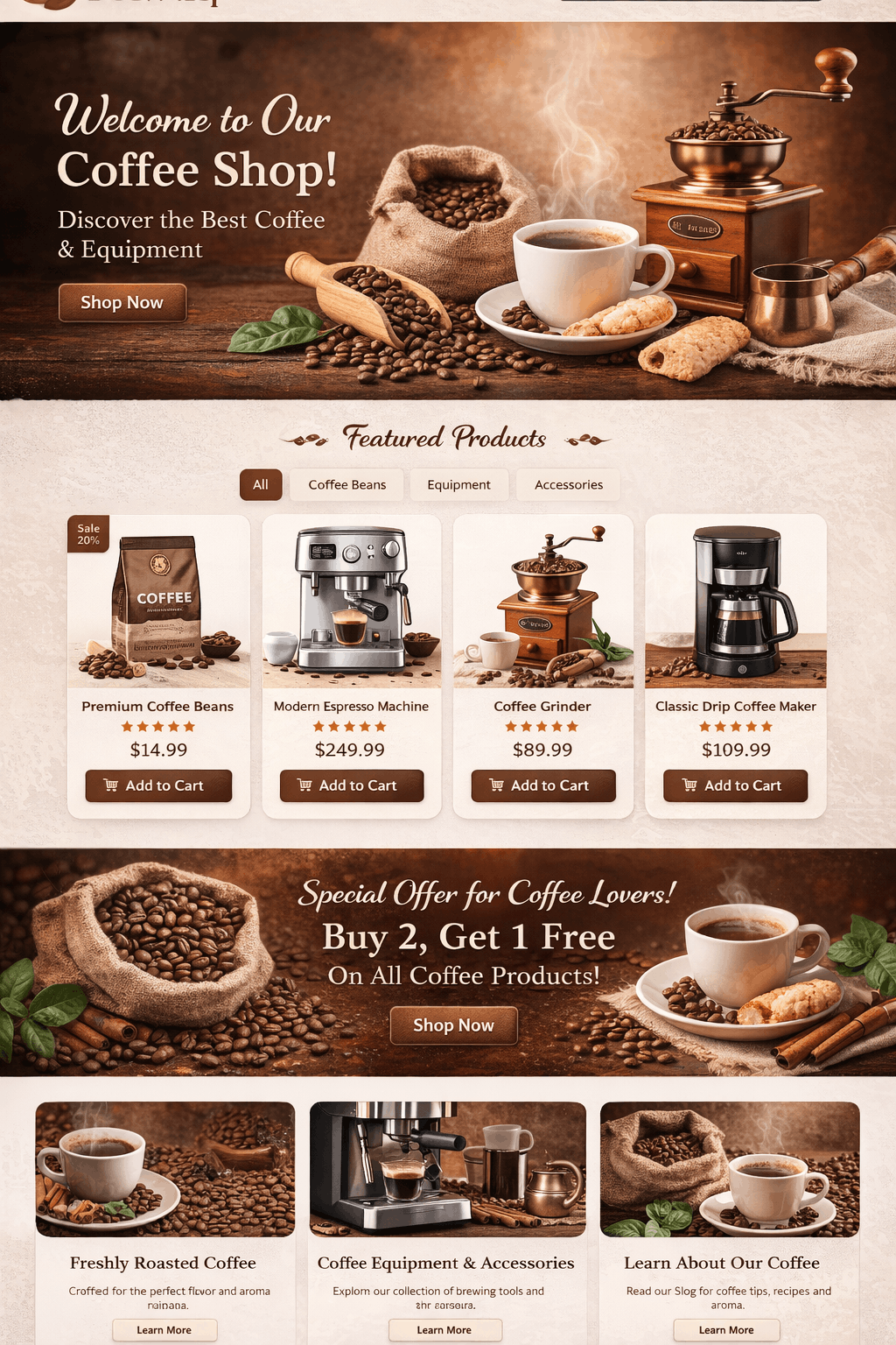 Website E-Commerce Coffe Shop